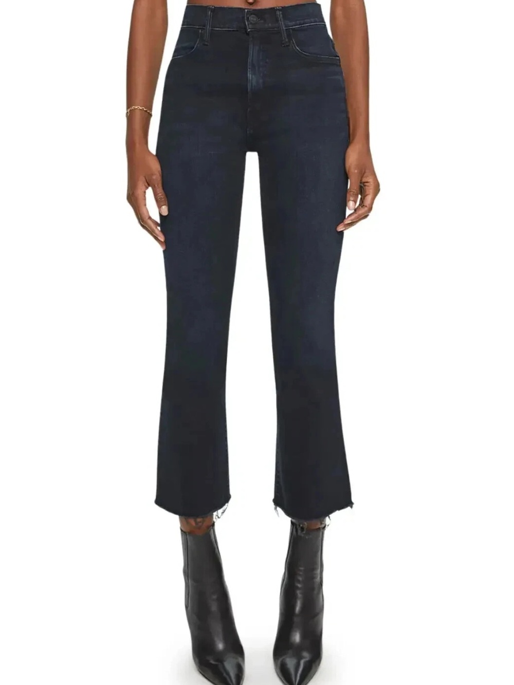 Mother Hustler Ankle Fray Jeans In Night In Paris Size 26